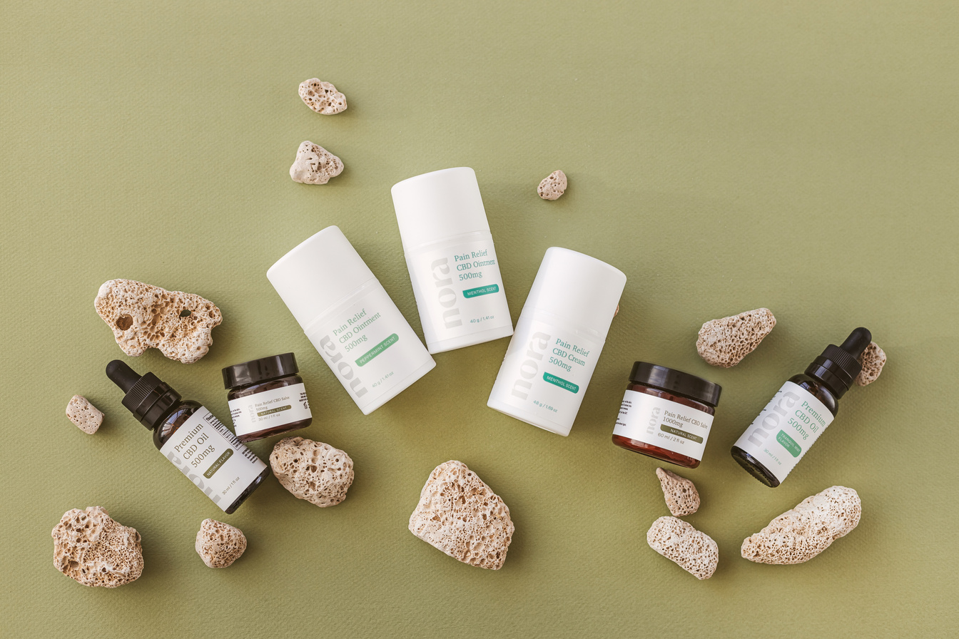 Different Skincare Products by the Brand Nora 